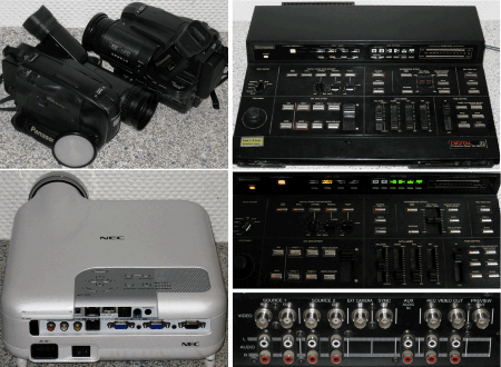 Videocameras Videomixer Panasonic NEC DLP Beamer LT245
